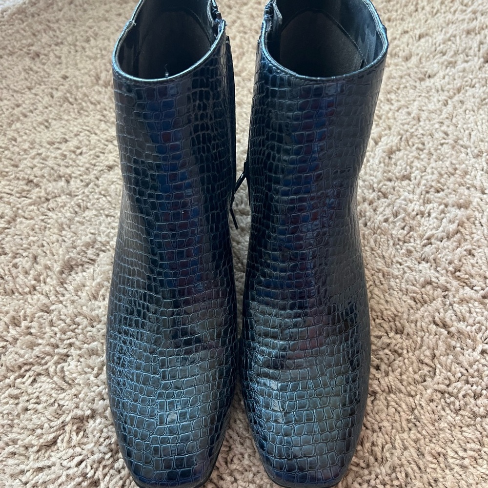 Daysi - Blue Croc Bootie View 3